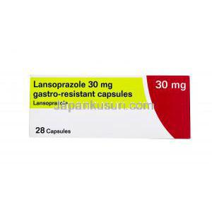 プレバシドジェネリック, ランソプラゾール 30mg カプセル,箱側面